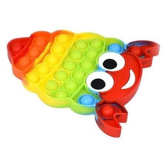 New in Packaging Hermit Crab Rainbow Push Pop Pop It Fidget Toy 6 inches  - Picture 2 of 5